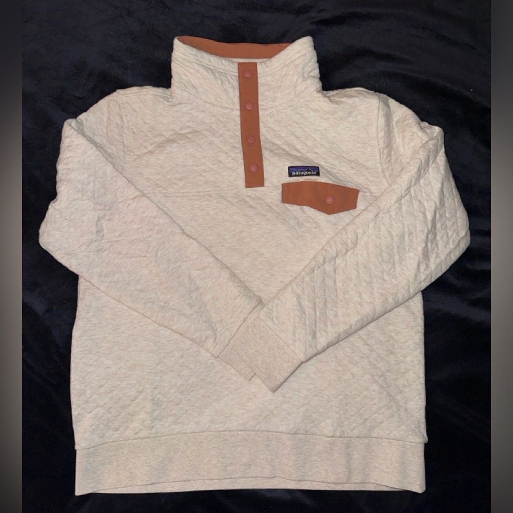 Women’s Patagonia Organic Cotton Quilt Snap-T Pullover in size M